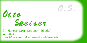 otto speiser business card